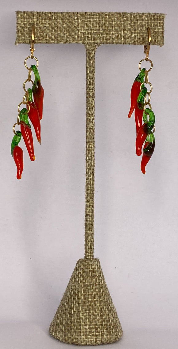 Chili Earrings - Red Hot